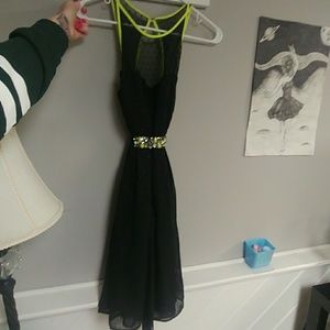 Black and neon dress